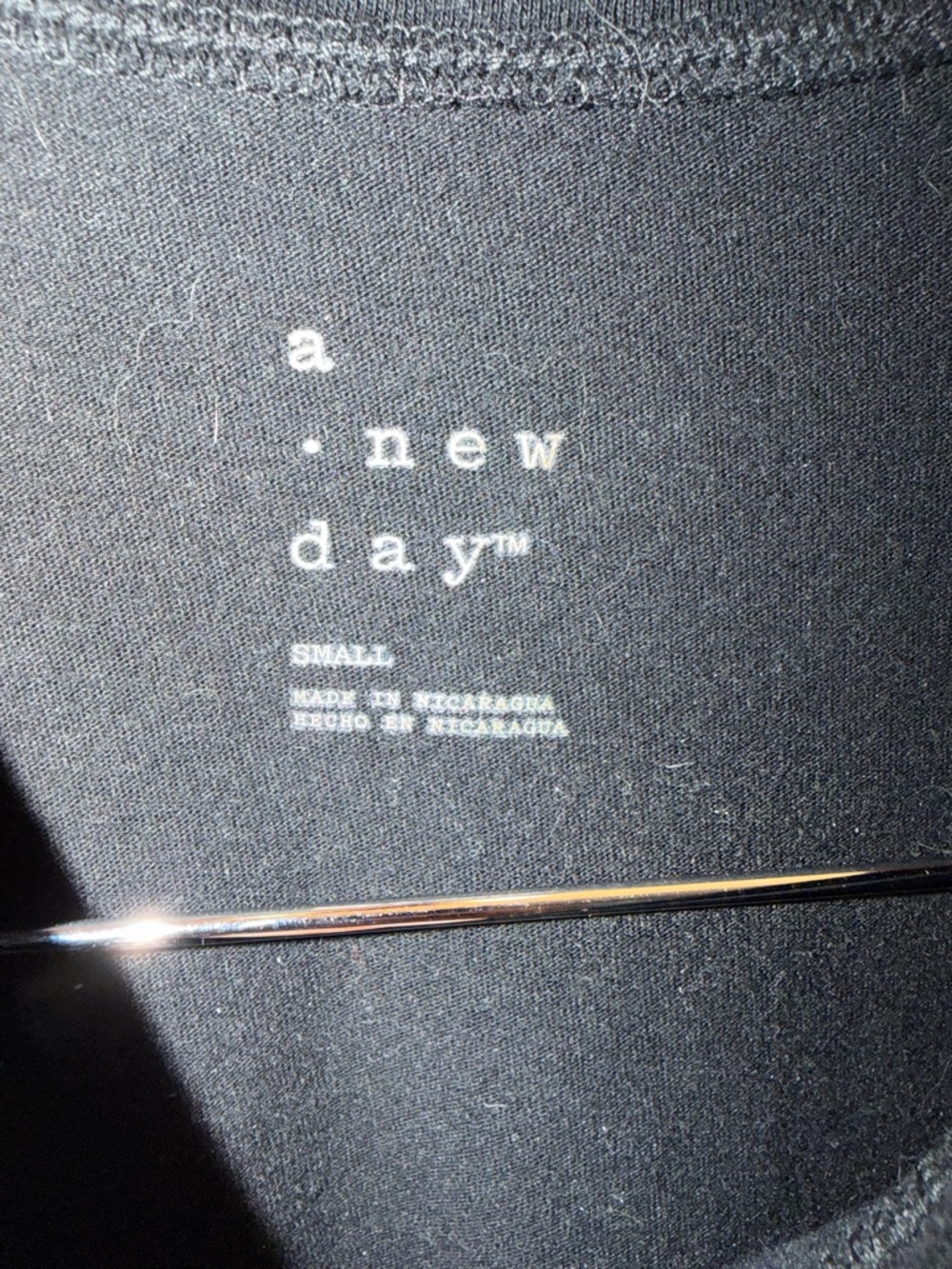 A New Day Womens Short Sleeve Crewneck T-Shirt Solid Black Small - Picture 2 of 3